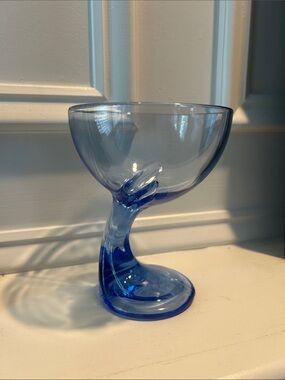 Jerba cobalt blue/ sapphire bluefooted dessert bowl/cocktail glass.